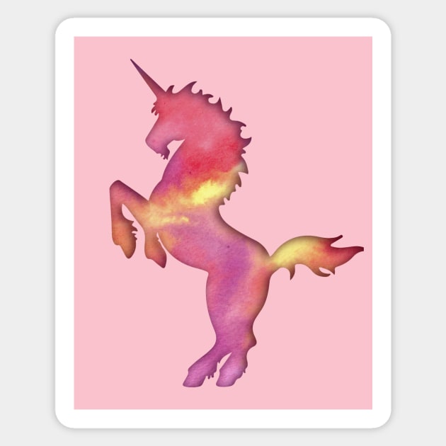 Pink Sherbert Unicorn Sticker by ferinefire